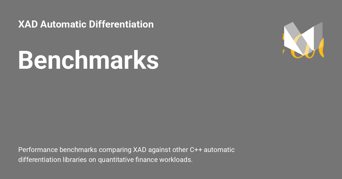 Carved Benchmark Benchmarks - XAD Automatic Differentiation